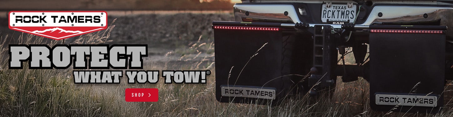 Rock Tamers protect what you tow banner
