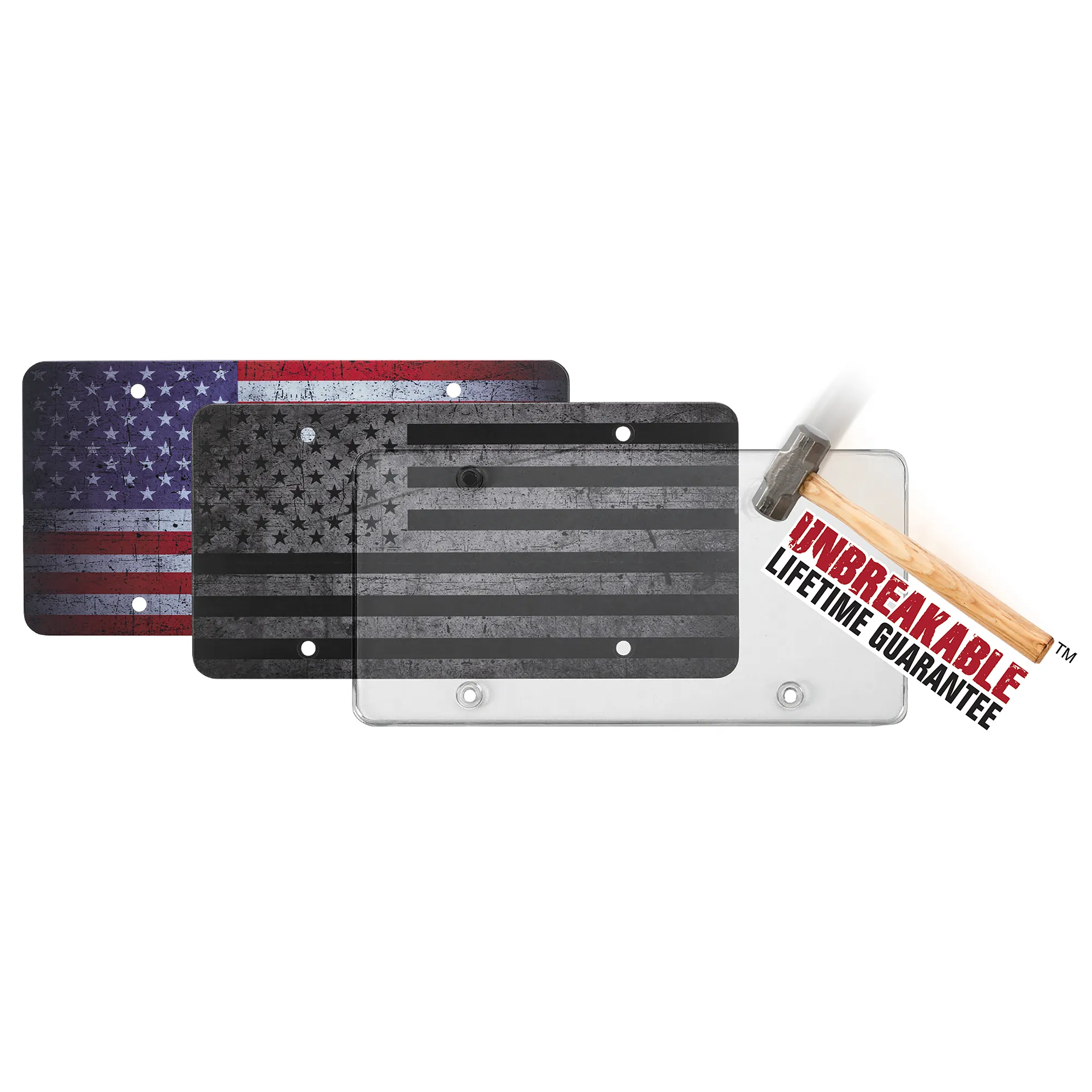 Distressed Flag Novelty Plate Combo
