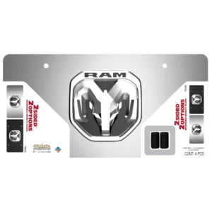 Cruiser Accessories Ram novelty license plate, front of package view 