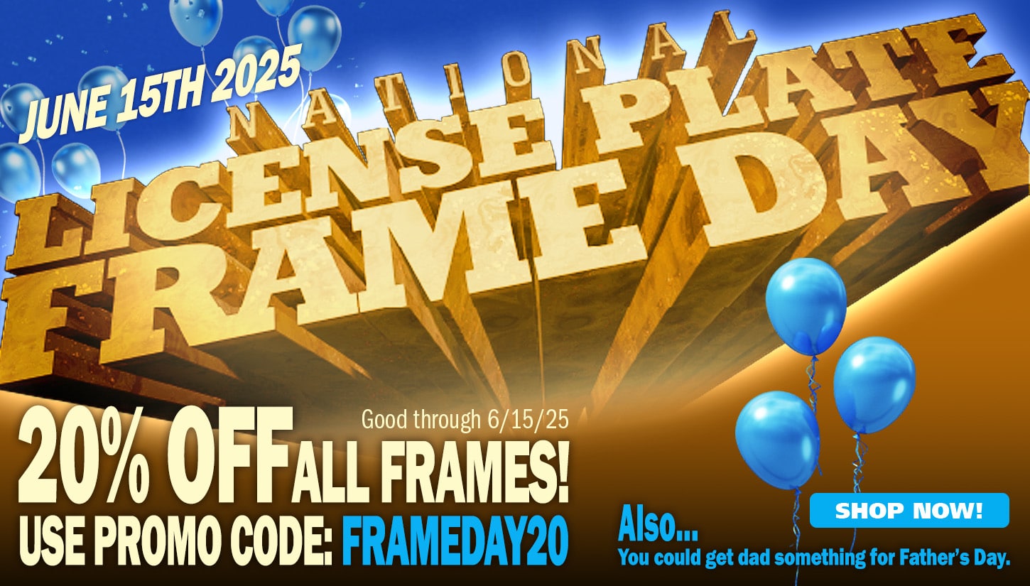 Cruiser Accessories official License Plate Frame Day banner