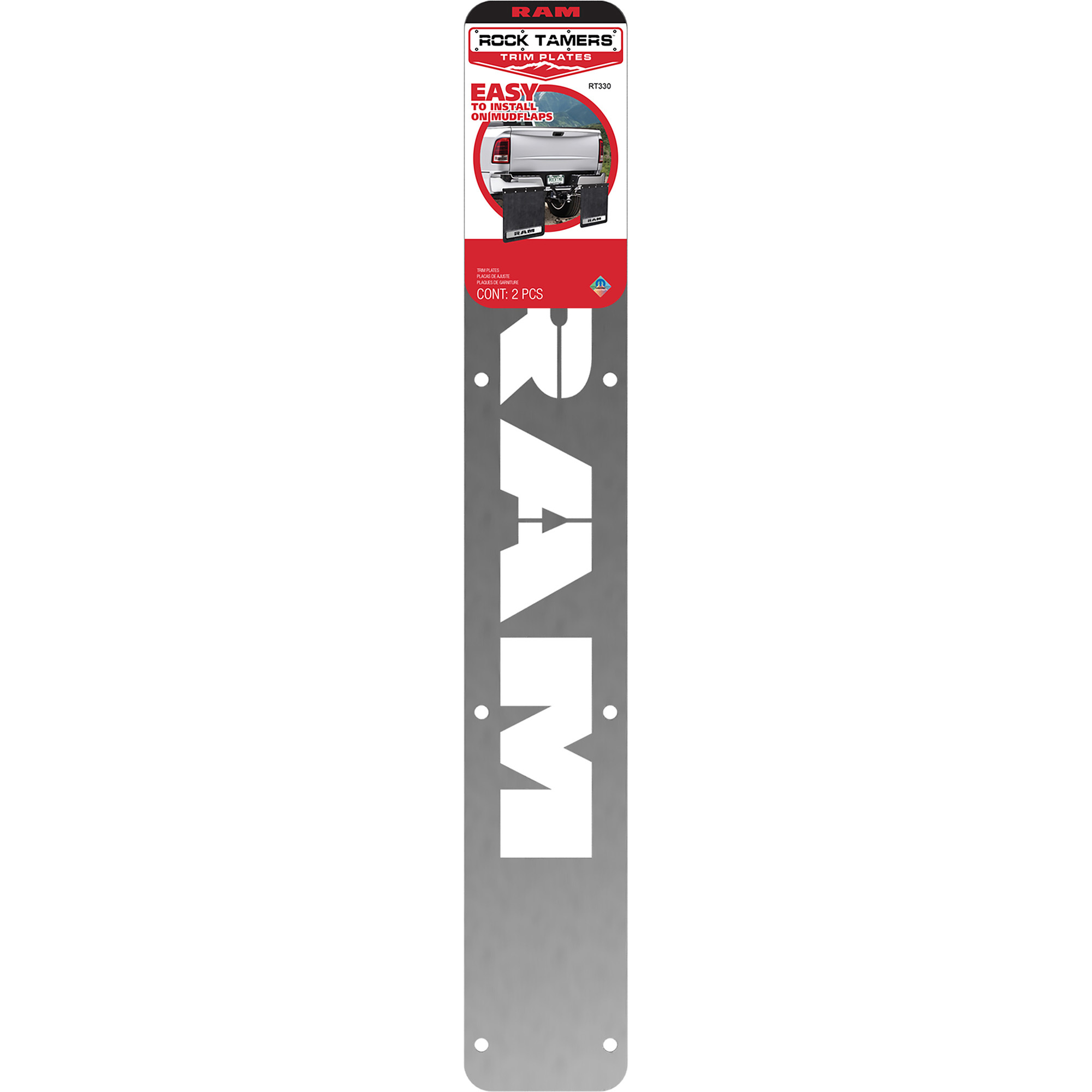RAM Mudflap Trim Plates, 2 Pack
