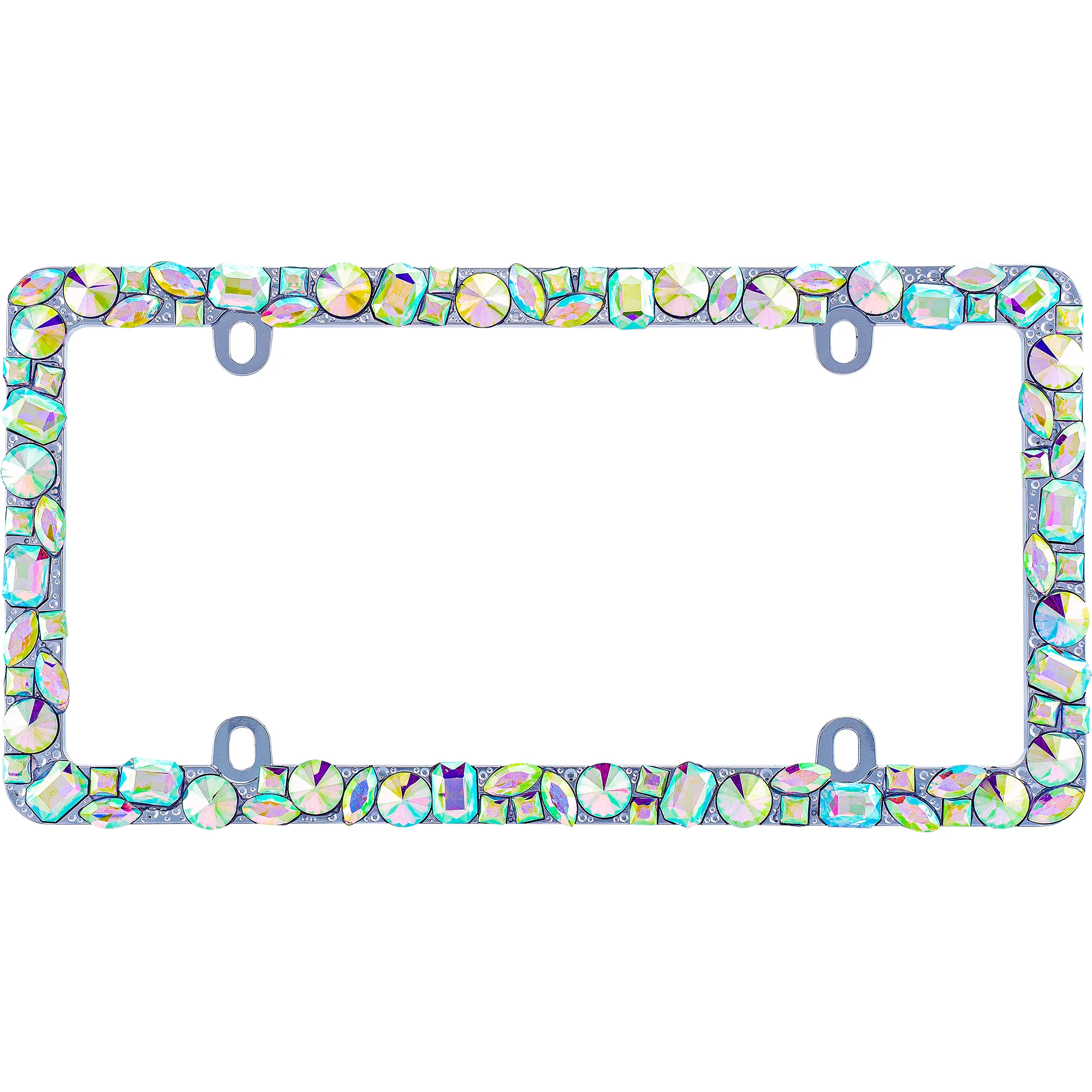 Dazzle License Plate Frame, Chrome