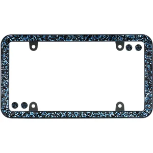 Cruiser Accessories Shattered matte black license plate frame, front out of package view