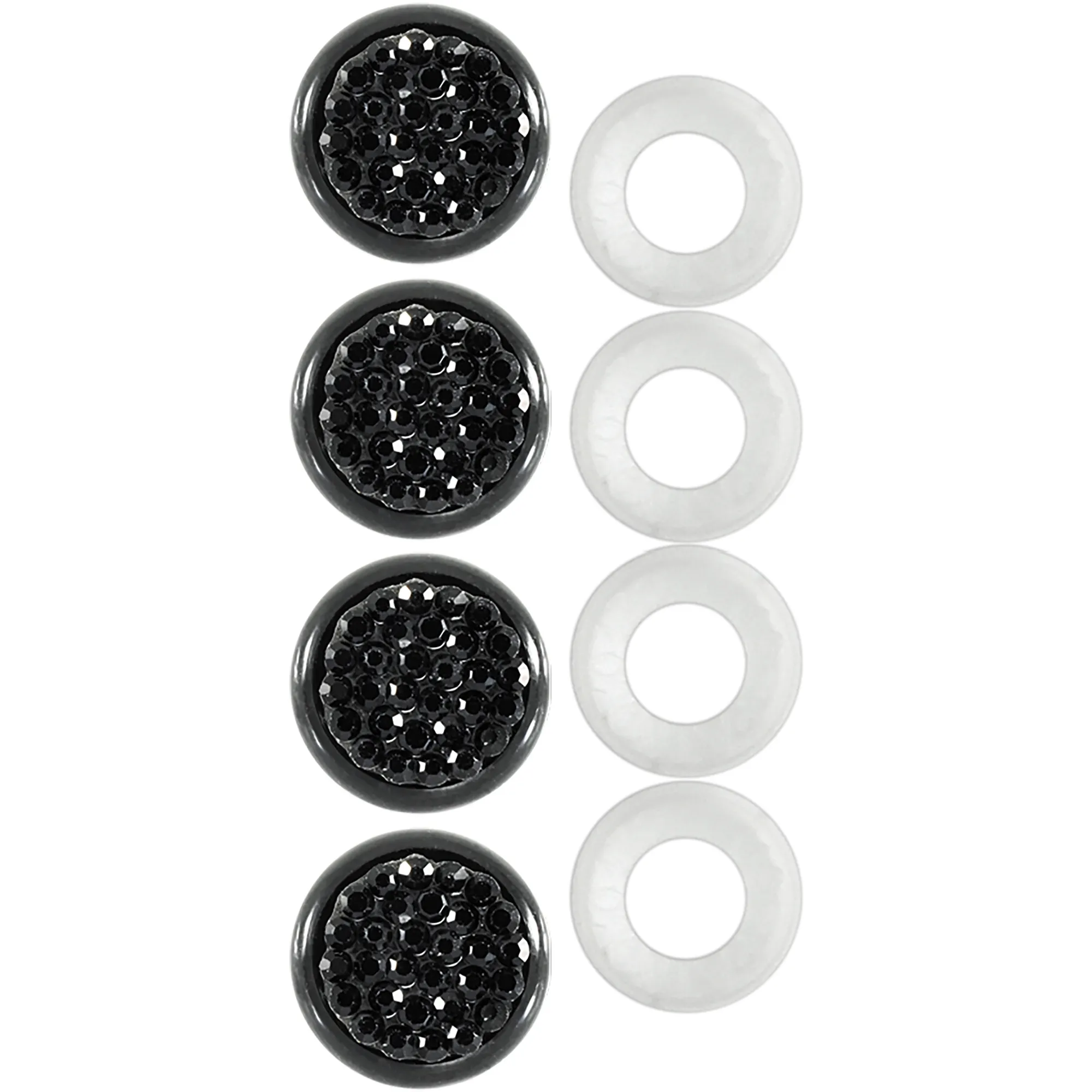 Cruiser Accessories Black Bling Fastener Caps
