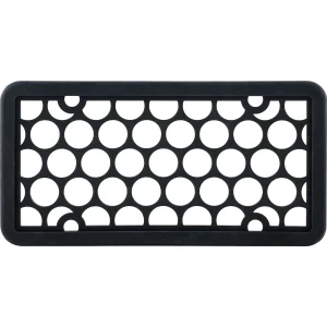 Cruiser Accessories Silicone black license plate frame, front out of package view.