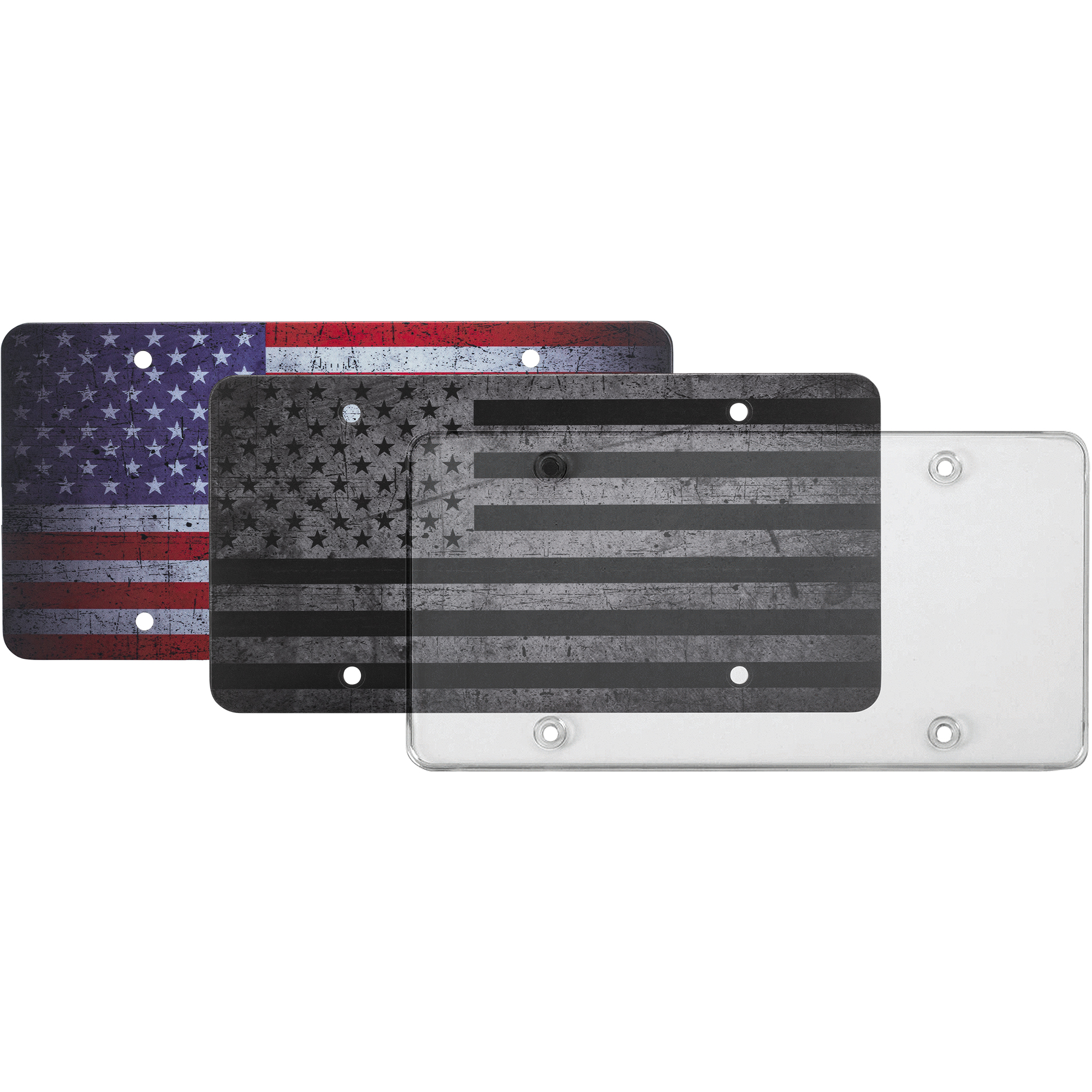 Distressed Flag Novelty Plate Combo