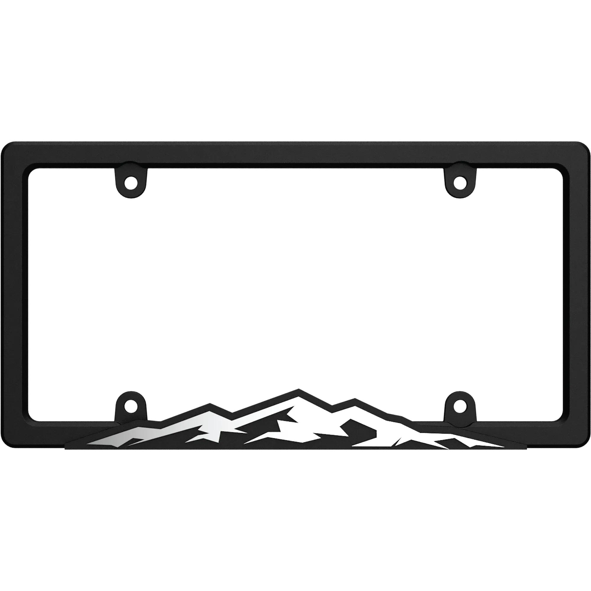 Highlands License Plate Frame, Black/White