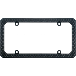 Knurled License Plate Frame, Black